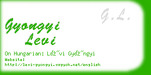 gyongyi levi business card